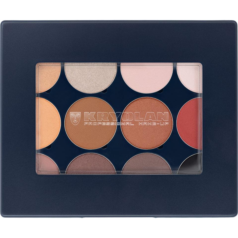 Kryolan - Velvet #2 Vision Eye Shadow Palette, 12 Farben