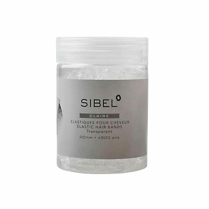 Sibel - Elastic Hair Bands - Clear, 20mm ca. 500 St. Sibel - Elastic Hair Bands - Clear, 20mm ca. 500 St.
