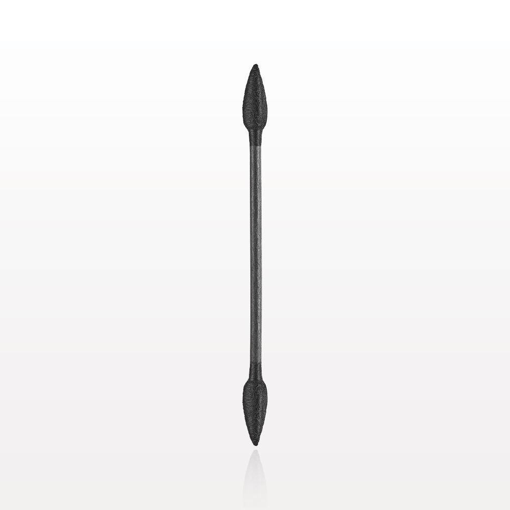 bl-11774 Wattestäbchen spitz/spitz 100St. Black mit Papierstiel