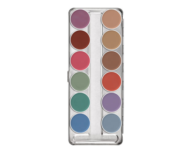 kr-1104-p Kryolan Aquacolor Palette 12 Farben (V)