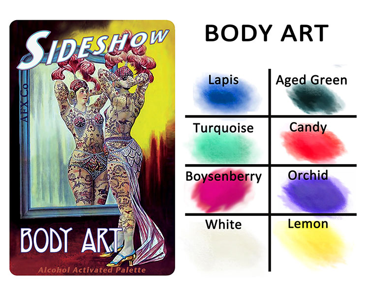 afx-ba-01 Sideshow - Body Art Palette