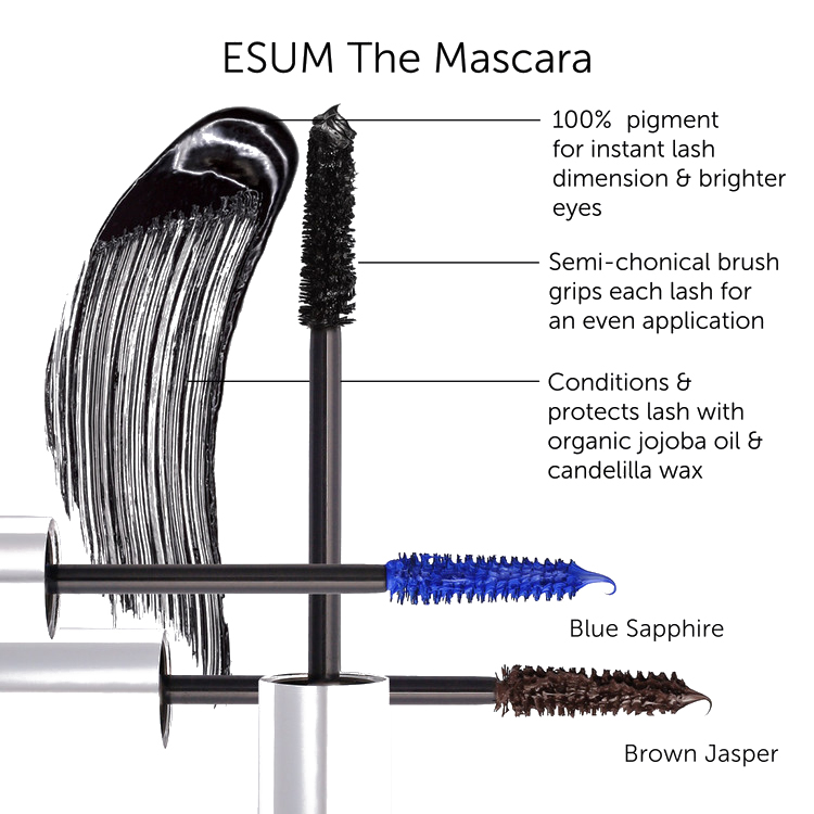 ESUM Cosmetics - THE MASCARA BROWN JASPER - UltraVolume + Defin. Length, 9,6ml