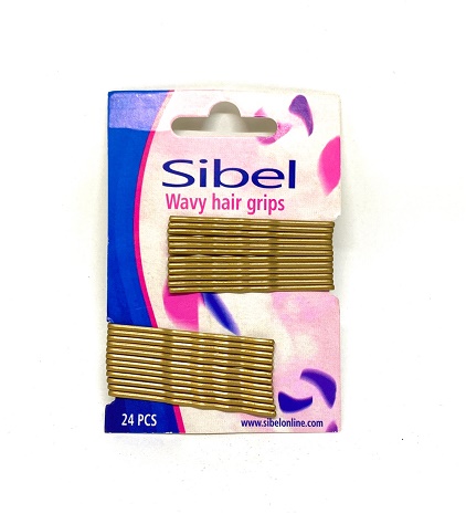 FR-9400050-52 Sibel - Haarklemmen 50mm gewellt Gold/ Blond 24St.