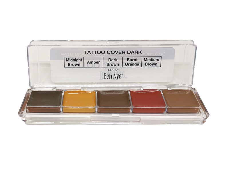 Ben Nye - AAP27 Tattoo Cover DARK Alkohol Palette 5 Farben Ben Nye - AAP27 Tattoo Cover DARK Alkohol Palette 5 Farben