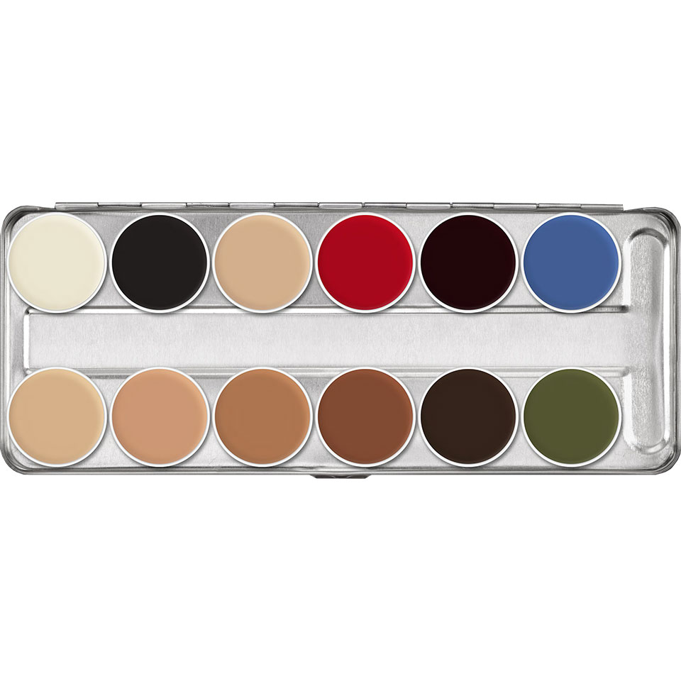 Kryolan - Spezial Teint Schminkpalette, 12 Farben Kryolan - Spezial Teint Schminkpalette, 12 Farben
