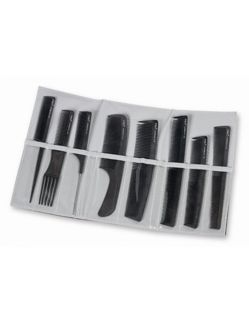 Sibel - Cutting Comb Set Carbon 8 St. Sibel - Cutting Comb Set Carbon 8 St.