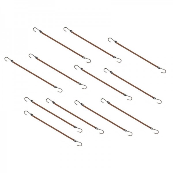 Haar Binder glatt 12er Pack Braun-Schwarz