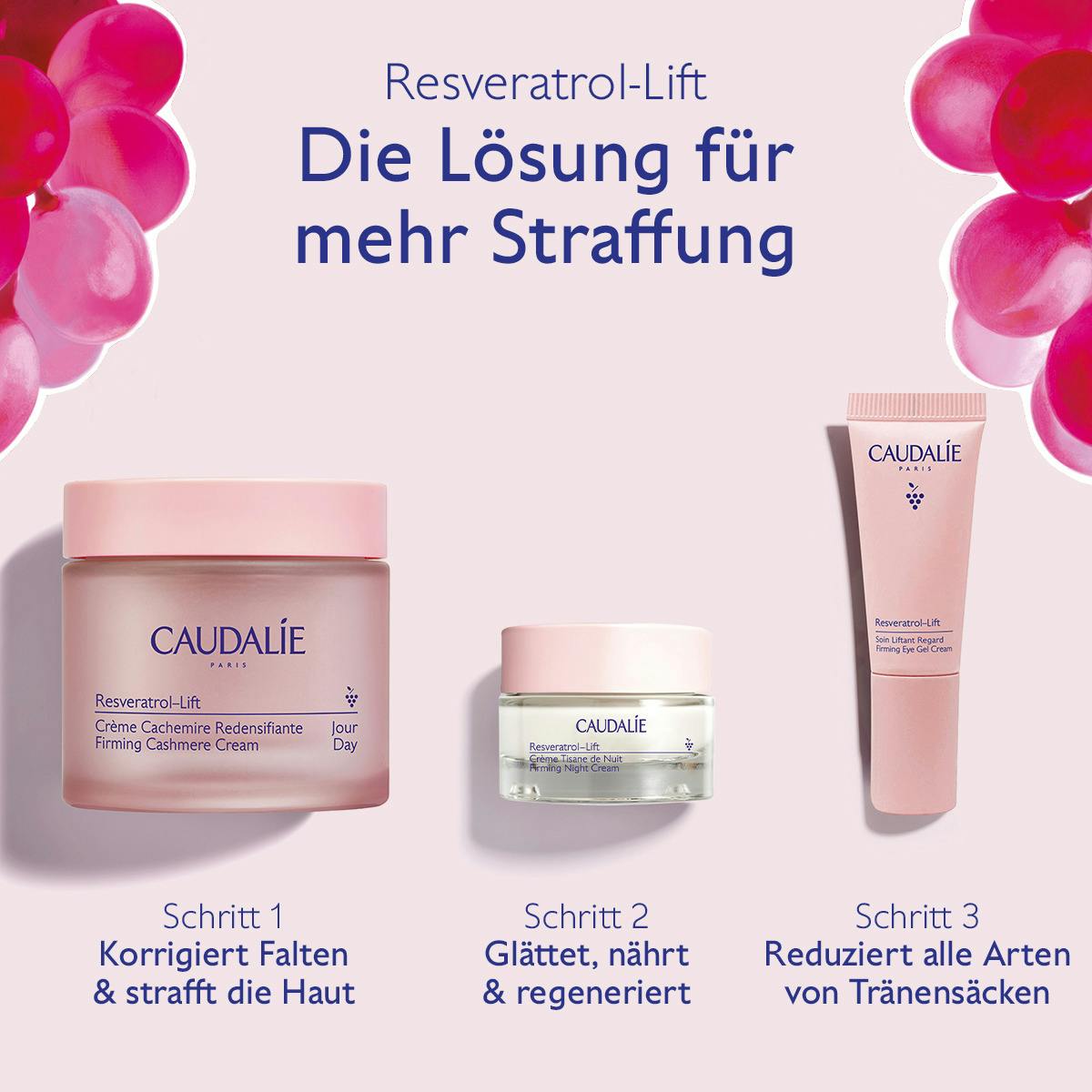 Caudalie - Resveratrol-Lift, Lösung für straffere Haut, SET Caudalie - Resveratrol-Lift, Lösung für straffere Haut, SET